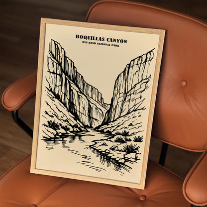 Boquillas Canyon Big Bend National Park Poster
