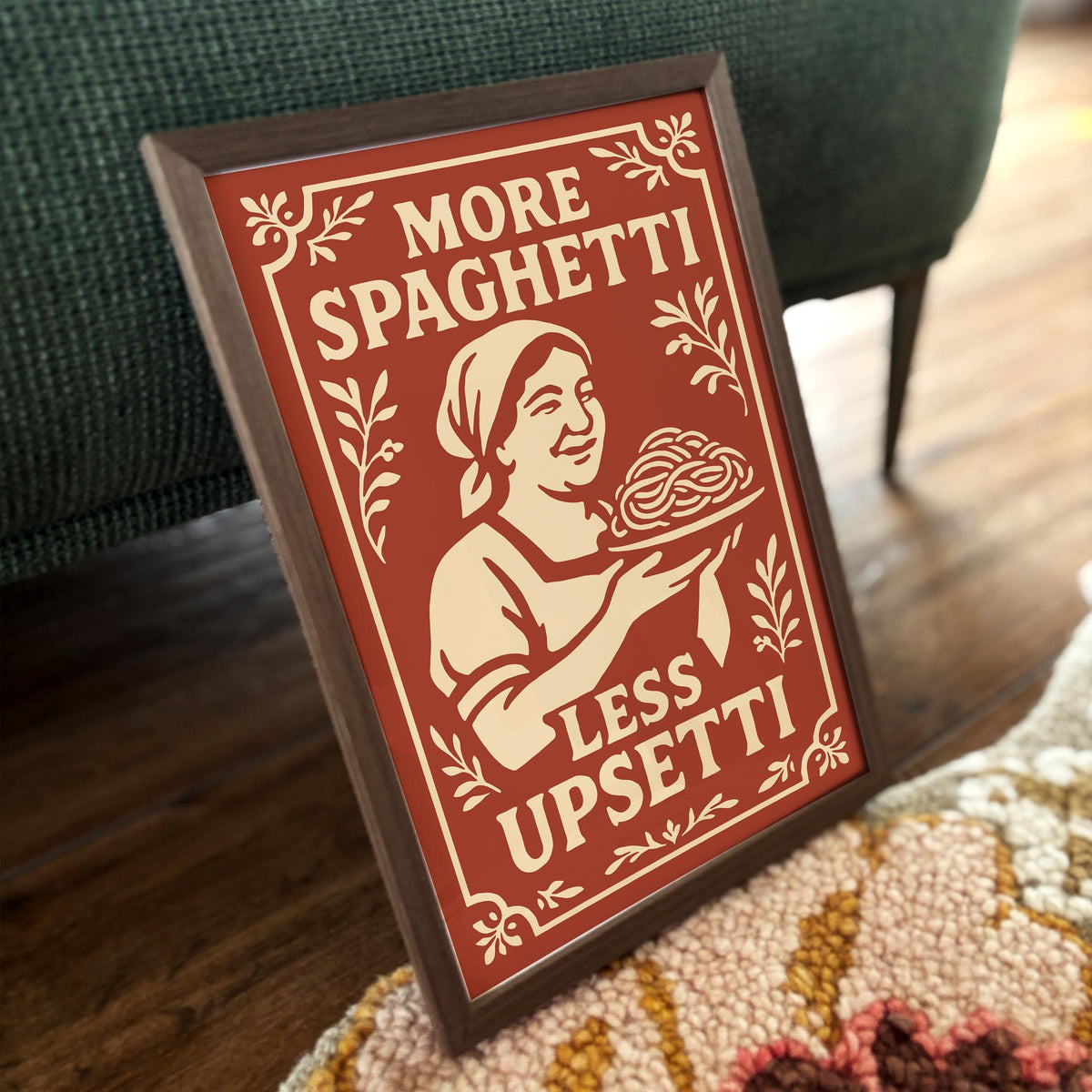 Italian Mama Spaghetti Quote Art Poster