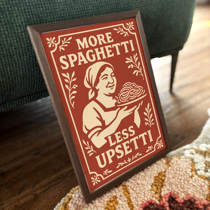 Italian Mama Spaghetti Quote Art Poster