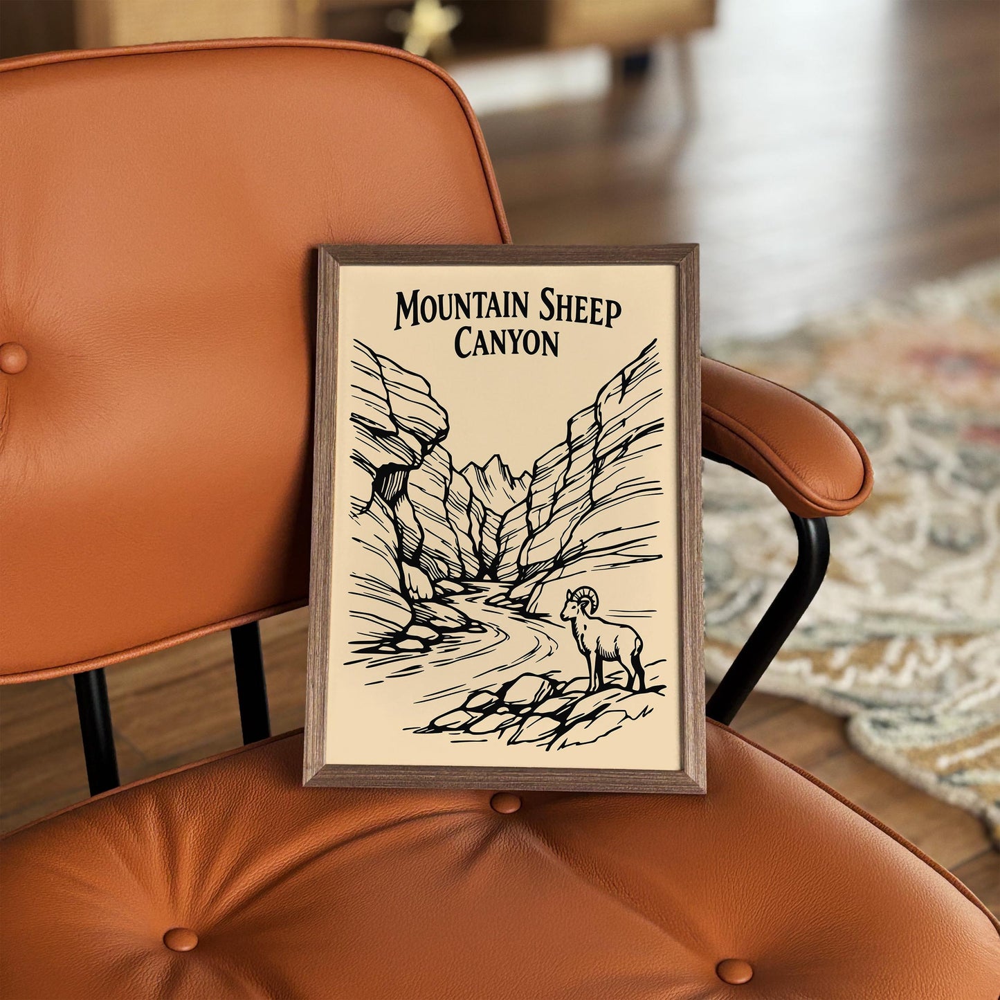 Mountain Sheep Canyon Arizona Travel Poster