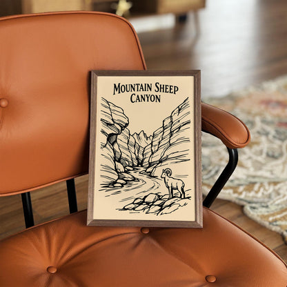 Mountain Sheep Canyon Arizona Travel Poster