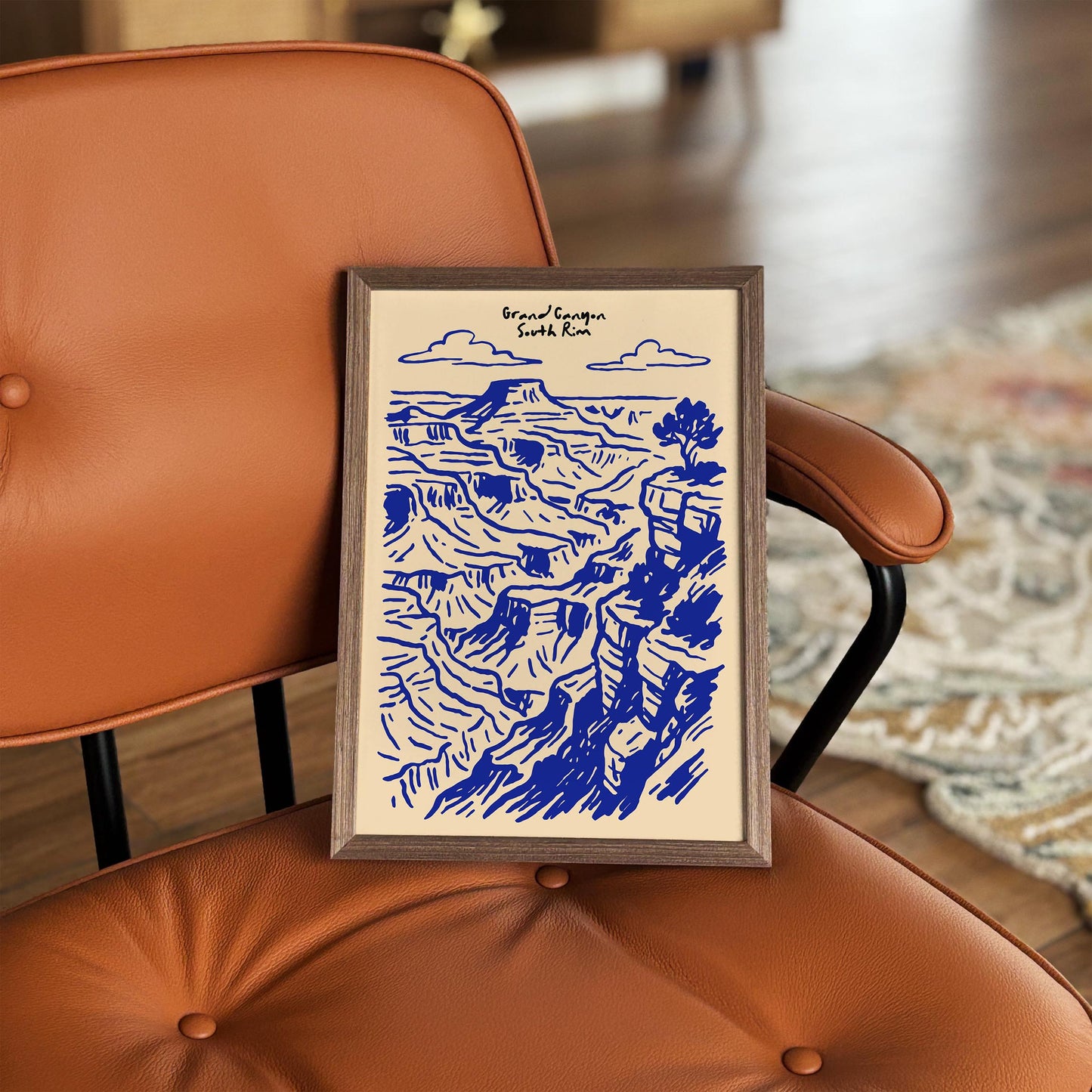 Grand Canyon Poster - Blue Arizona Landscape Wall Art