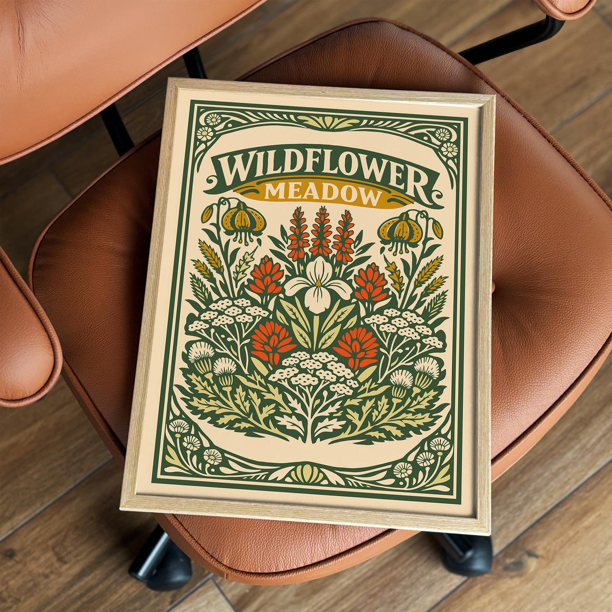 Vintage Wildflower Meadow Botanical Poster