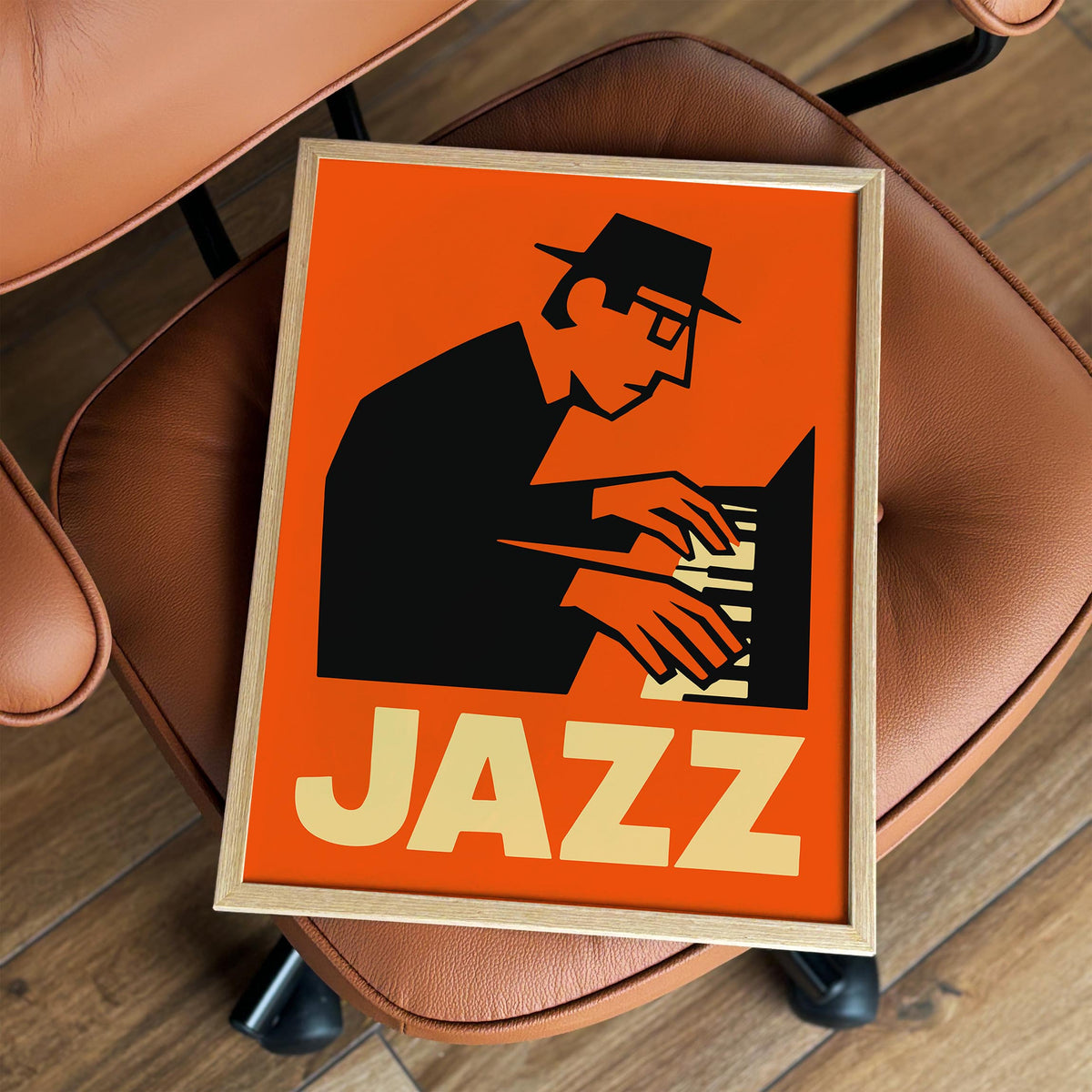 Retro Jazz Music Art Poster