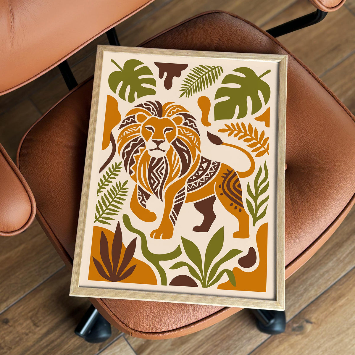 Lion King of the Jungle Art Poster