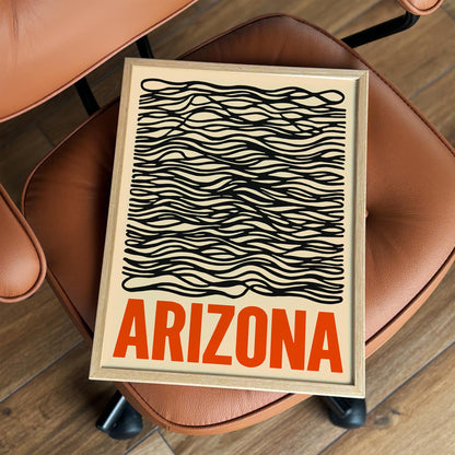 Arizona Abstract Poster - Mid Century Modern Wall Art