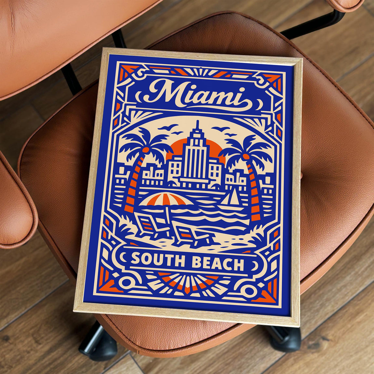 Miami South Beach Art Deco Poster