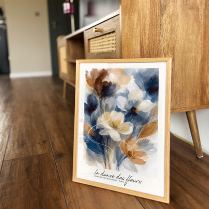 Dance of Flowers Poster - Artistic Floral Painting Wall Art