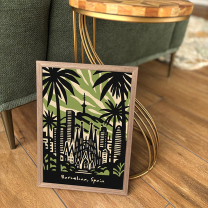 Barcelona Spain Poster - European Travel Print