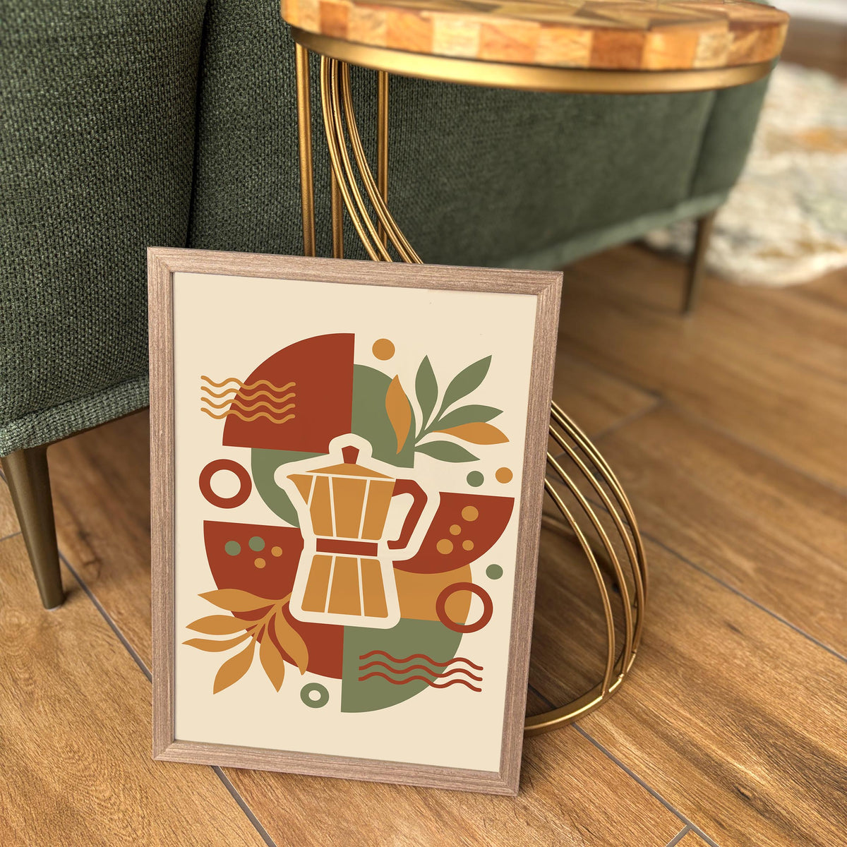 Moka Pot Coffee Art Poster
