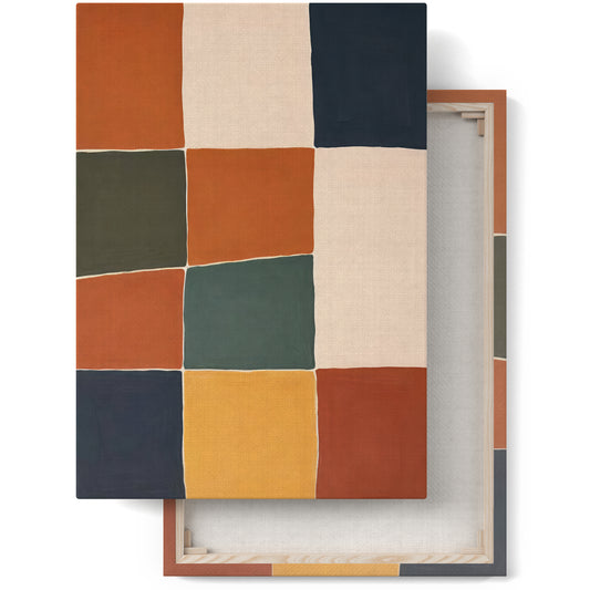 Earth Colors Colorblocks Canvas Print - Modern Abstract Art