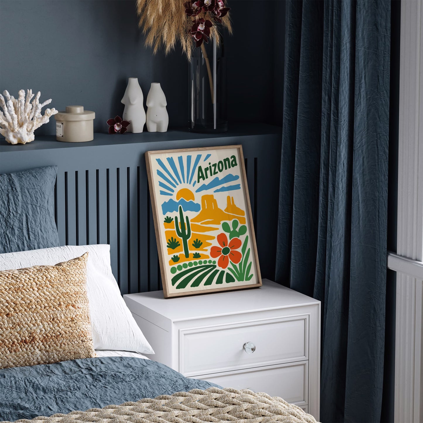 Arizona Travel Poster - Colorful Landscape Art Print