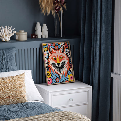 Colorful Boho Chic Fox Art Print