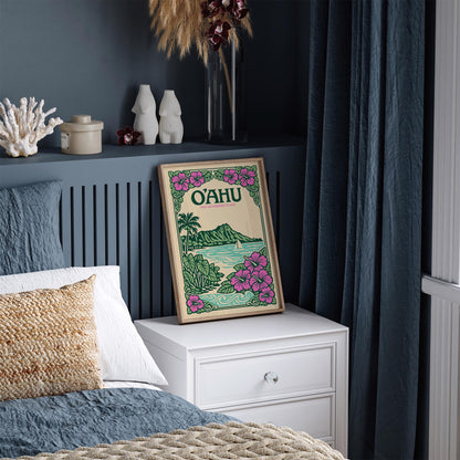 Oahu Hawaii Poster – The Gathering Place Wall Art