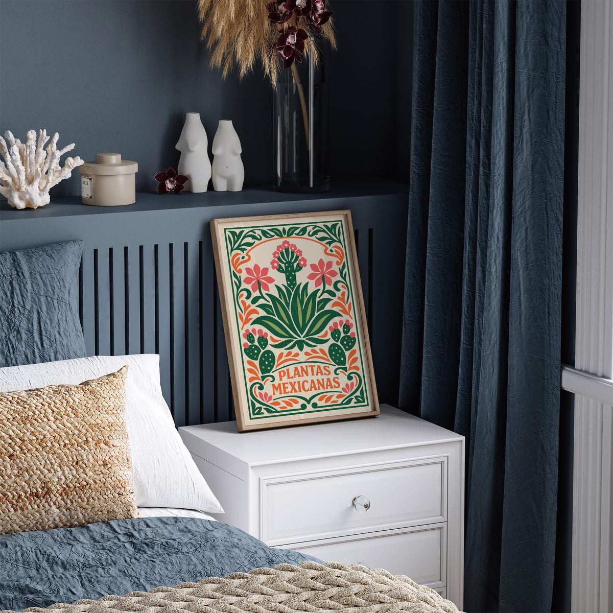 Colorful Mexican Plants Poster