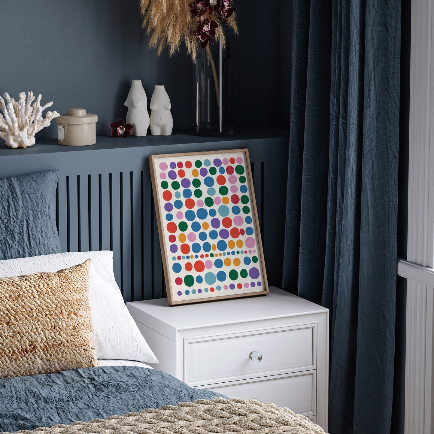 Colorful Dots Print - Trendy Large Wall Art 2025
