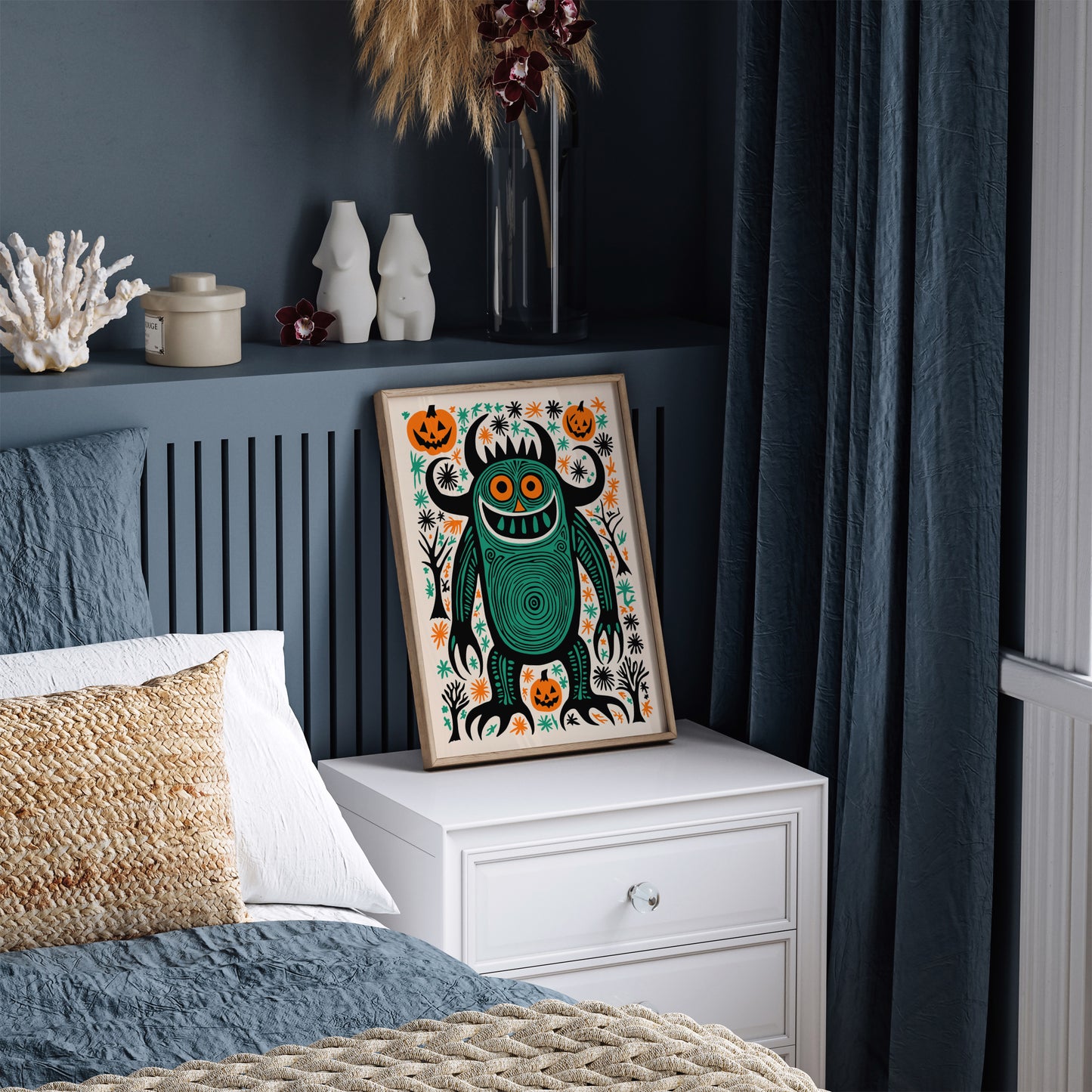 Funny Halloween 2024 Monster Art Print