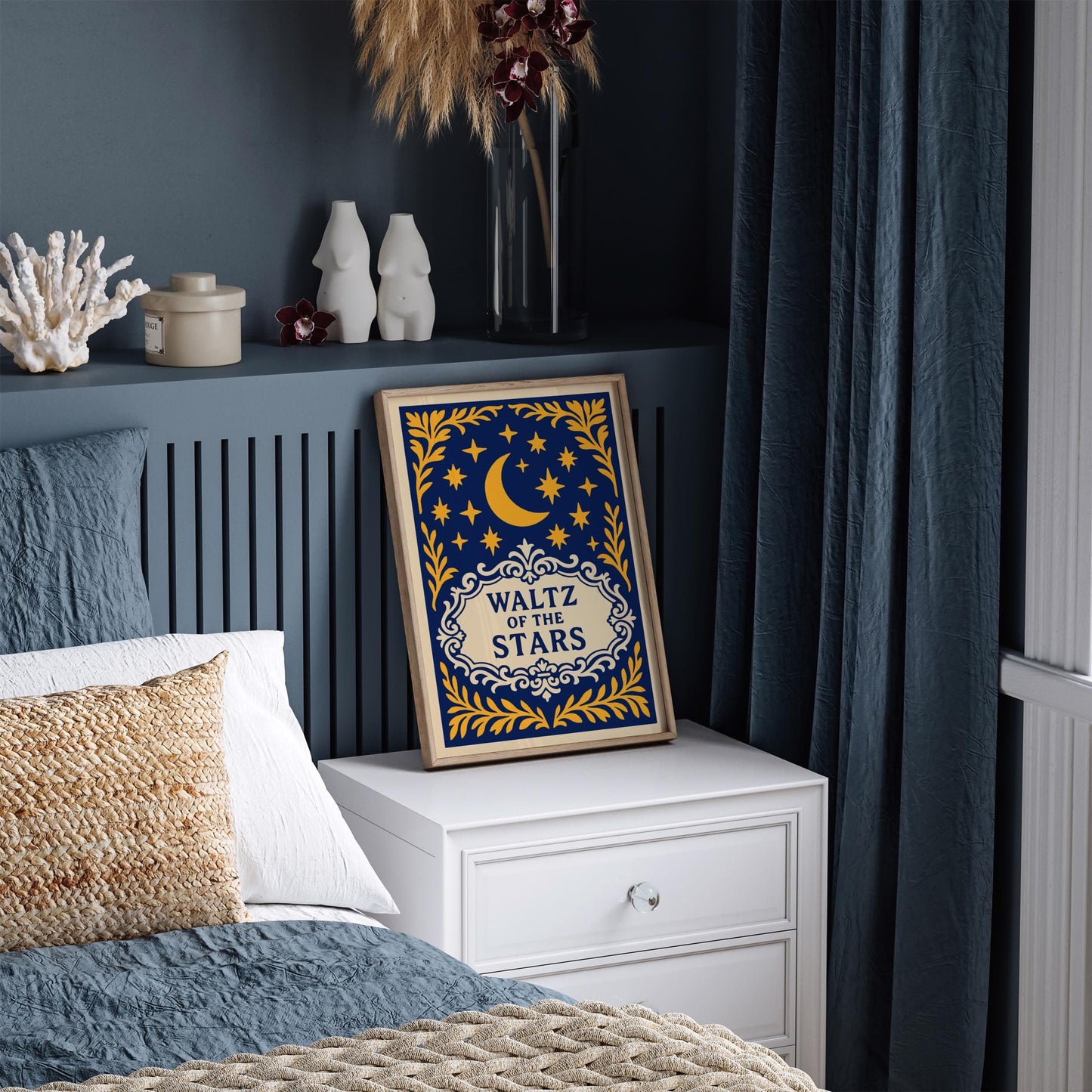Waltz of the Stars Poster - Rococo Revival Celestial Art Print