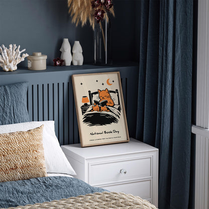 National Book Day Poster -  Book Lover Wall Art