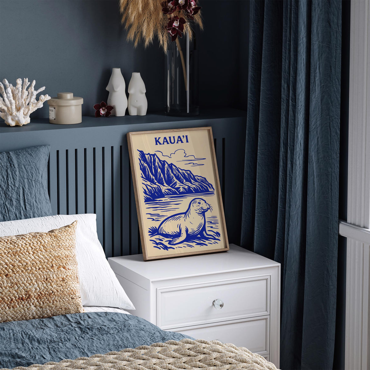 Kauai Hawaii Monk Seal Poipu Beach Art Poster