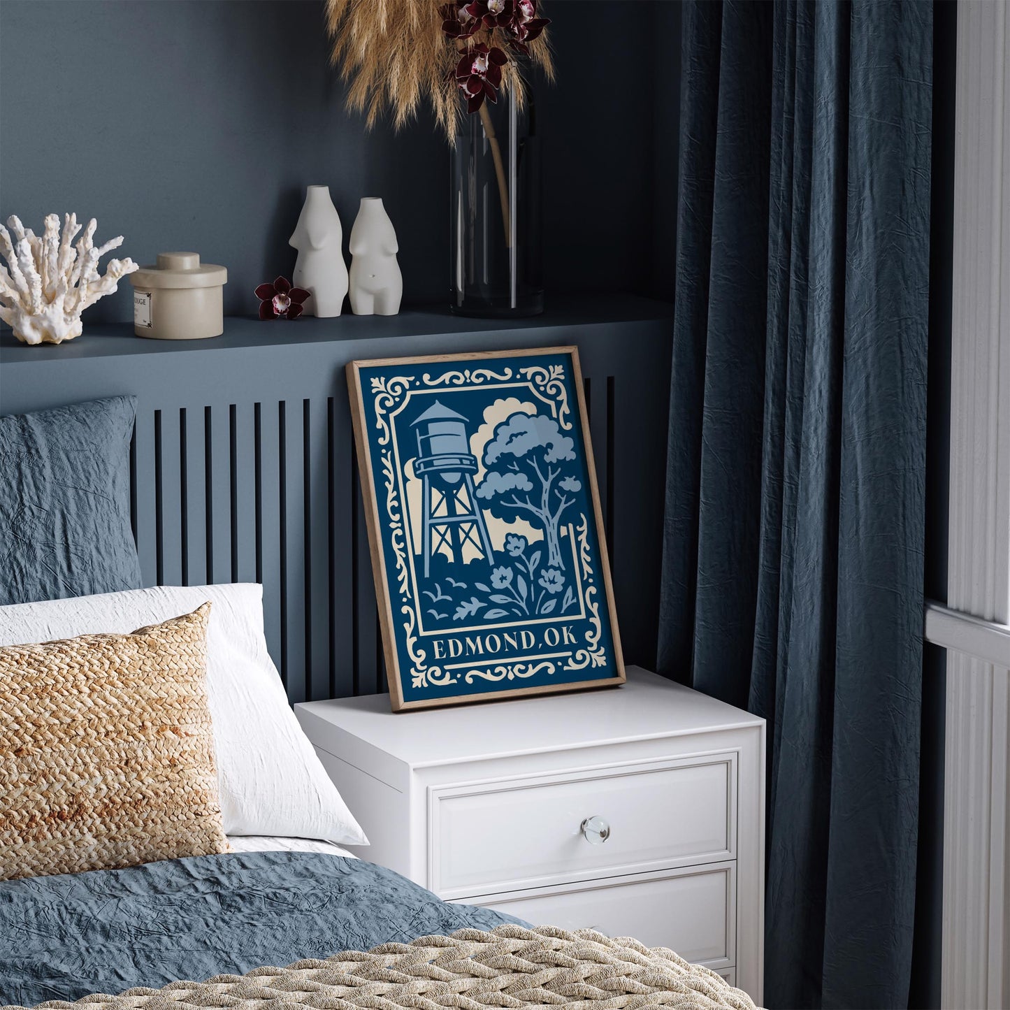 Edmond OK Travel Blue Poster