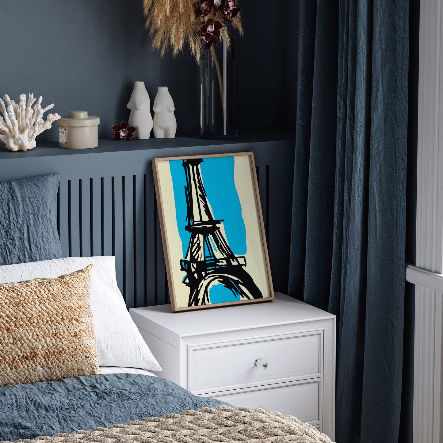 Retro Eiffel Tower Art Print