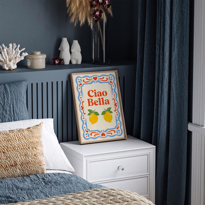 Ciao Bella Italian Quote Poster