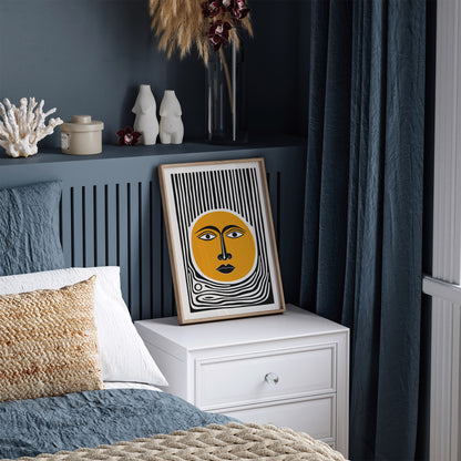 Abstract Sunny Face Poster