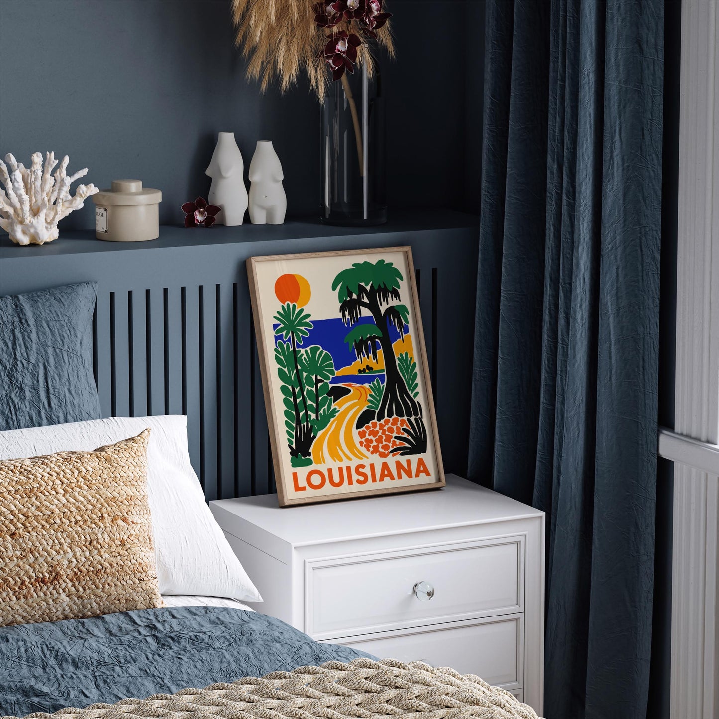 Louisiana Travel Poster - Colorful Landscape Wall Art
