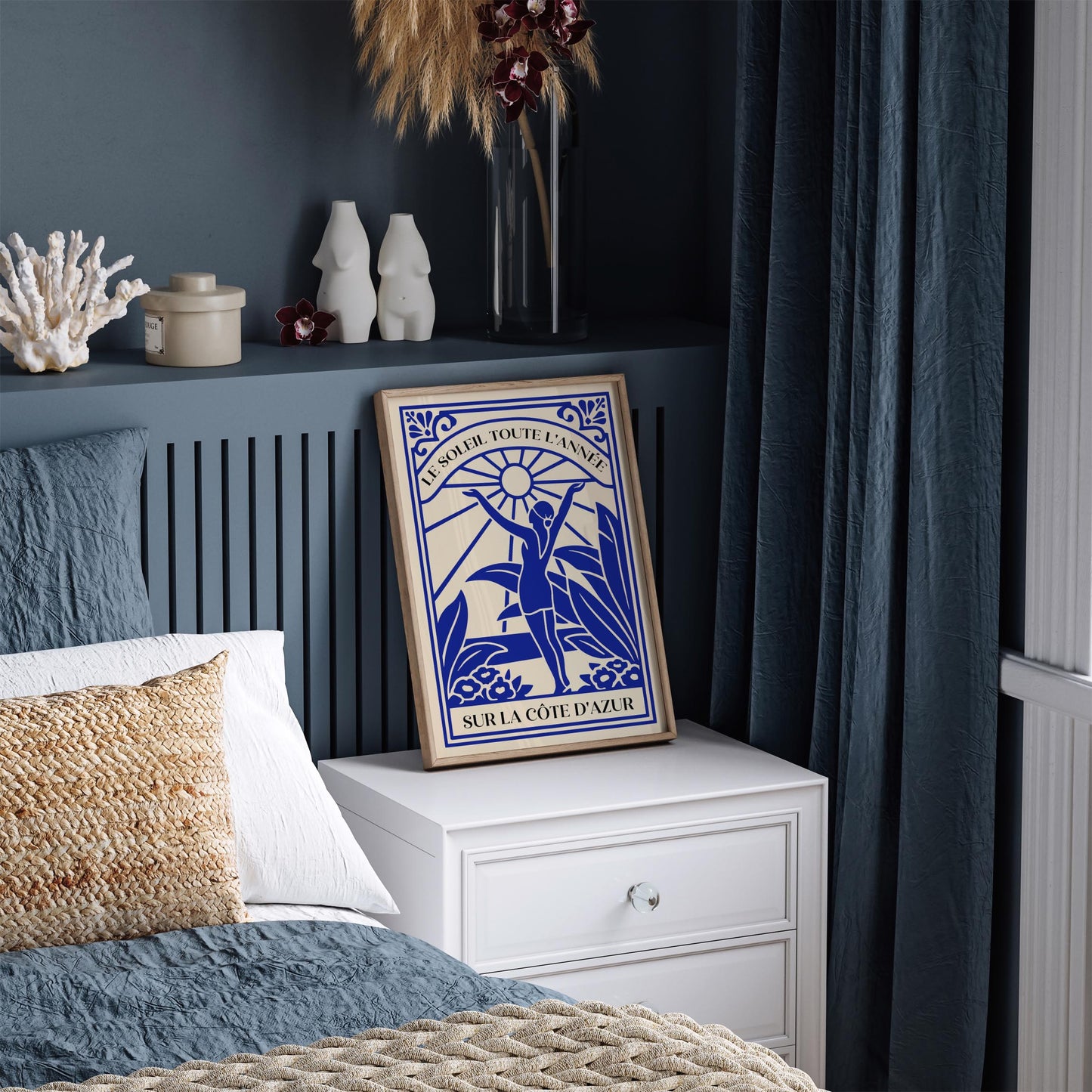 Côte d’Azur Travel Poster Art - Retro French Riviera Print