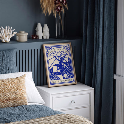 Côte d’Azur Travel Poster Art - Retro French Riviera Print