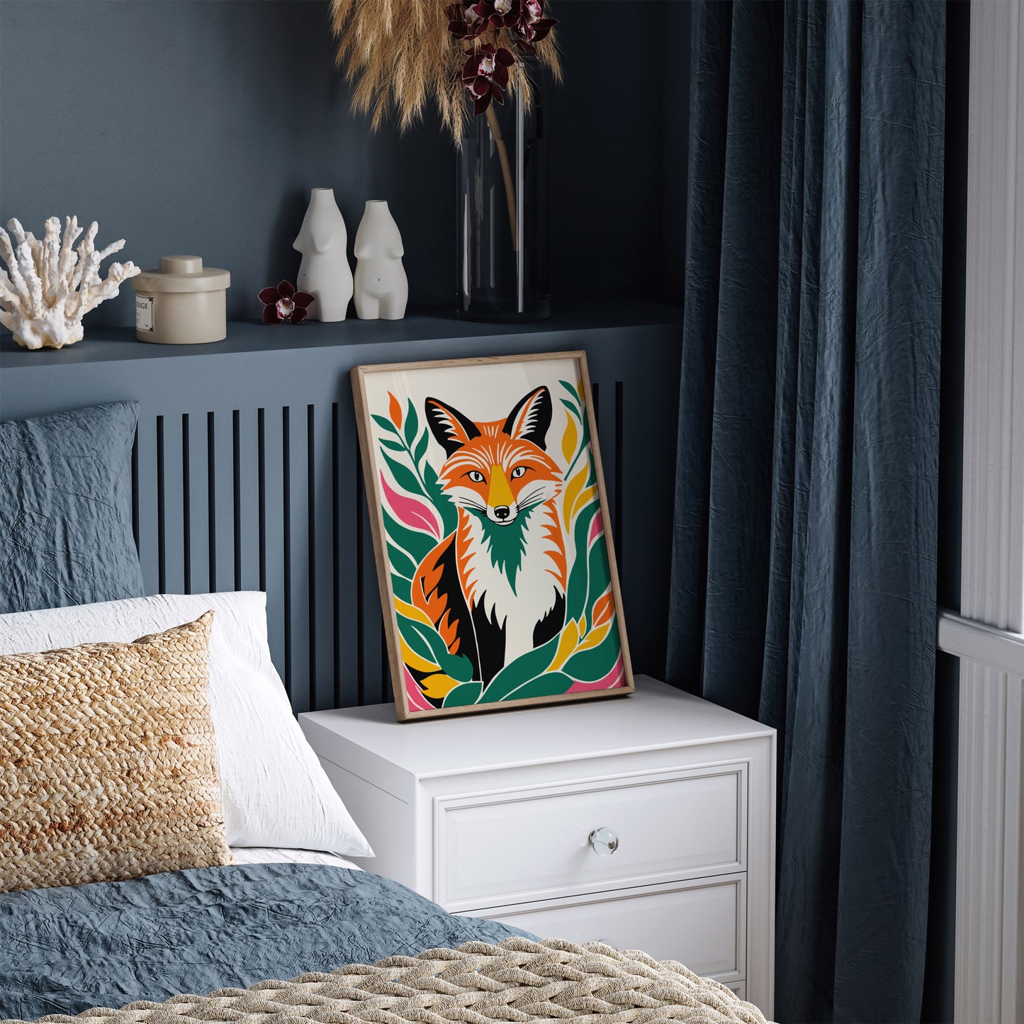 Cute Fox Kids Room Decor Art Print