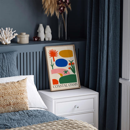 Coastal Oasis Colorful Abstract Poster
