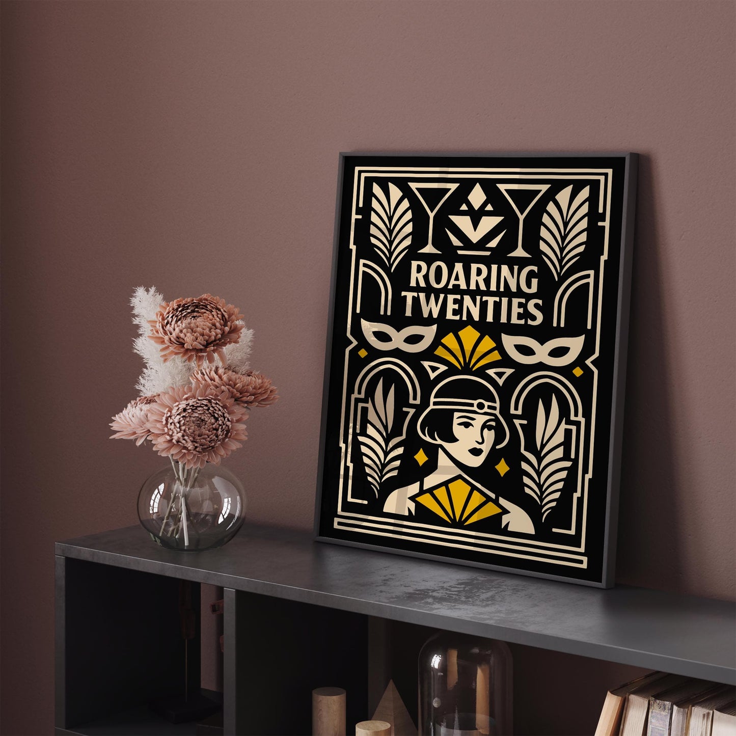 Roaring Twenties Poster, Flapper Girl Fashion Print