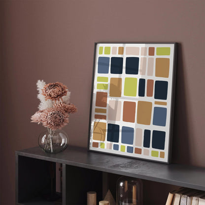 Abstract Aesthetic Colorblocks Art Print
