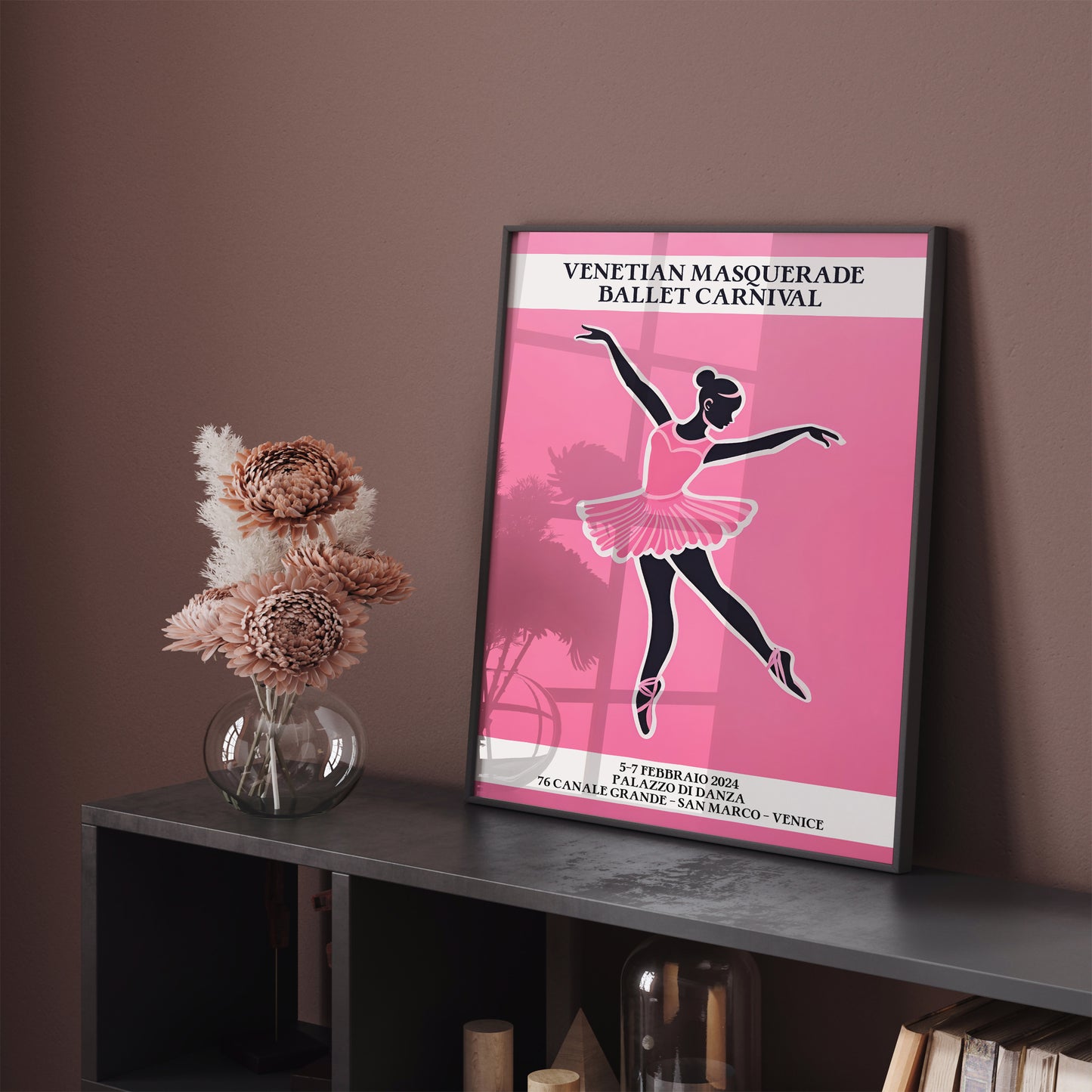 Venice Ballet - Ballerina Pink Poster