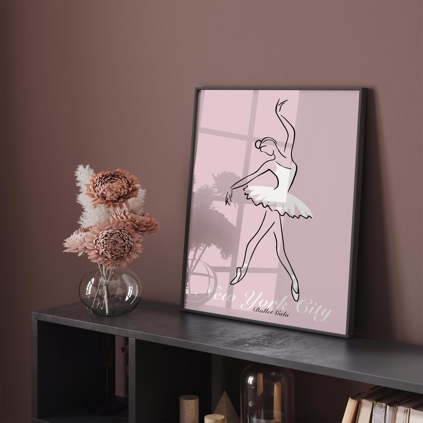 New York City Ballet Gala Poster - Pink Ballerina Wall Art
