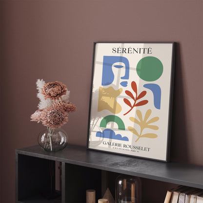 Serenité Poster - French Abstract Paris Gallery Wall Art
