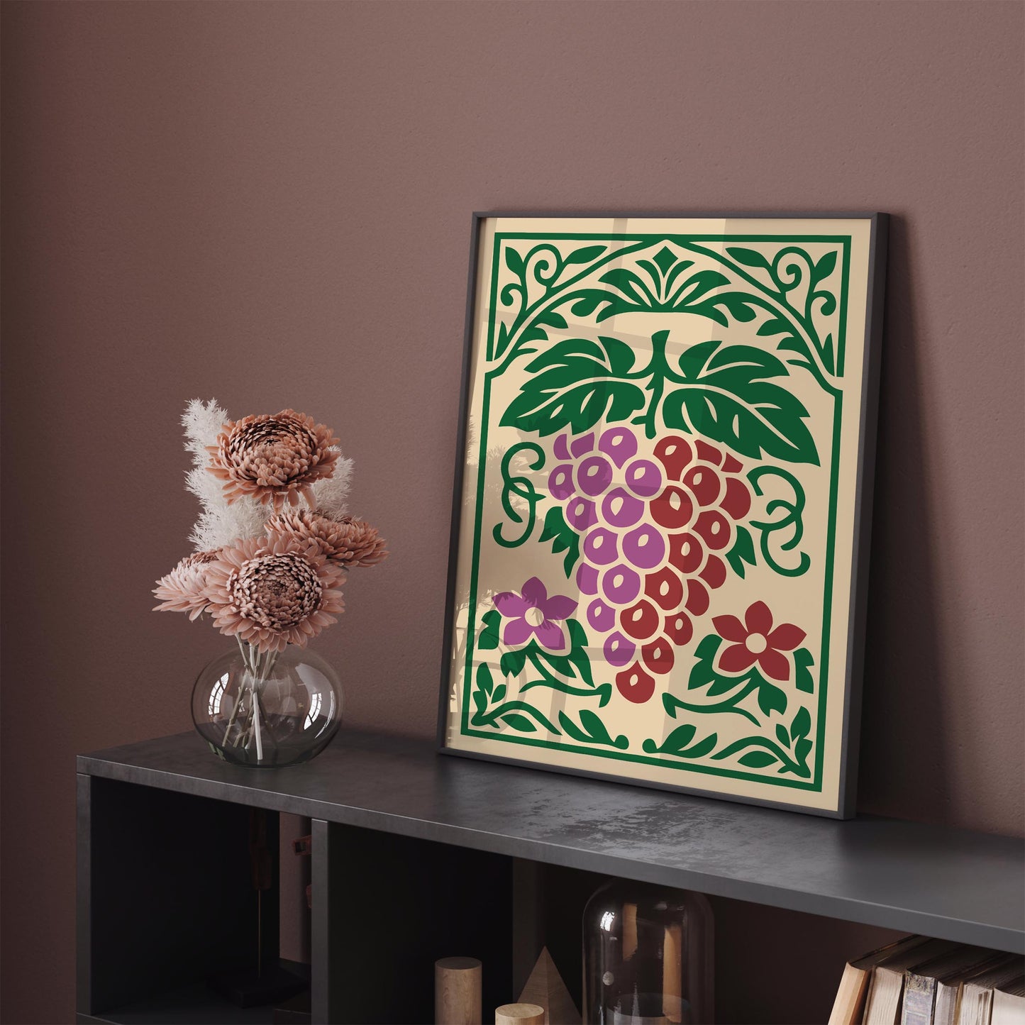 Vine Fruit Kitchen Wall Art Print – Botanical Kitchen Decor
