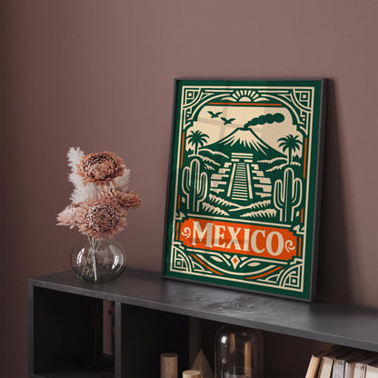 Mexico Travel Poster – Art Deco Wall Art