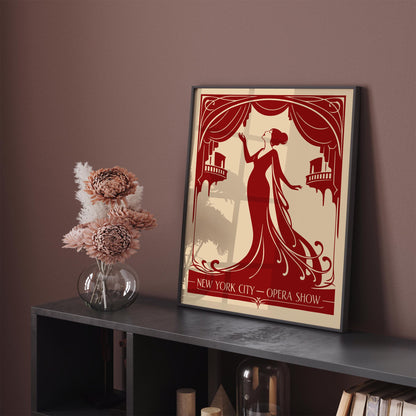 New York City Opera Vintage Music Art Poster