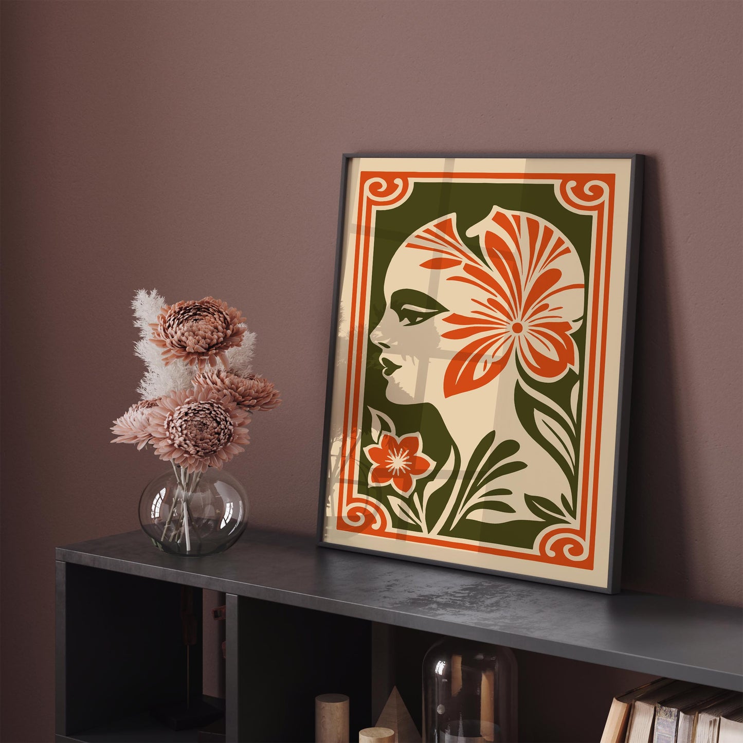 Art Deco Woman Portrait Poster