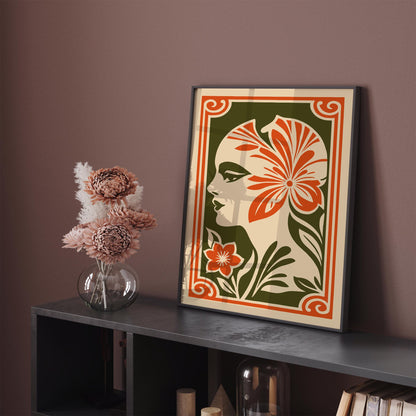 Art Deco Woman Portrait Poster