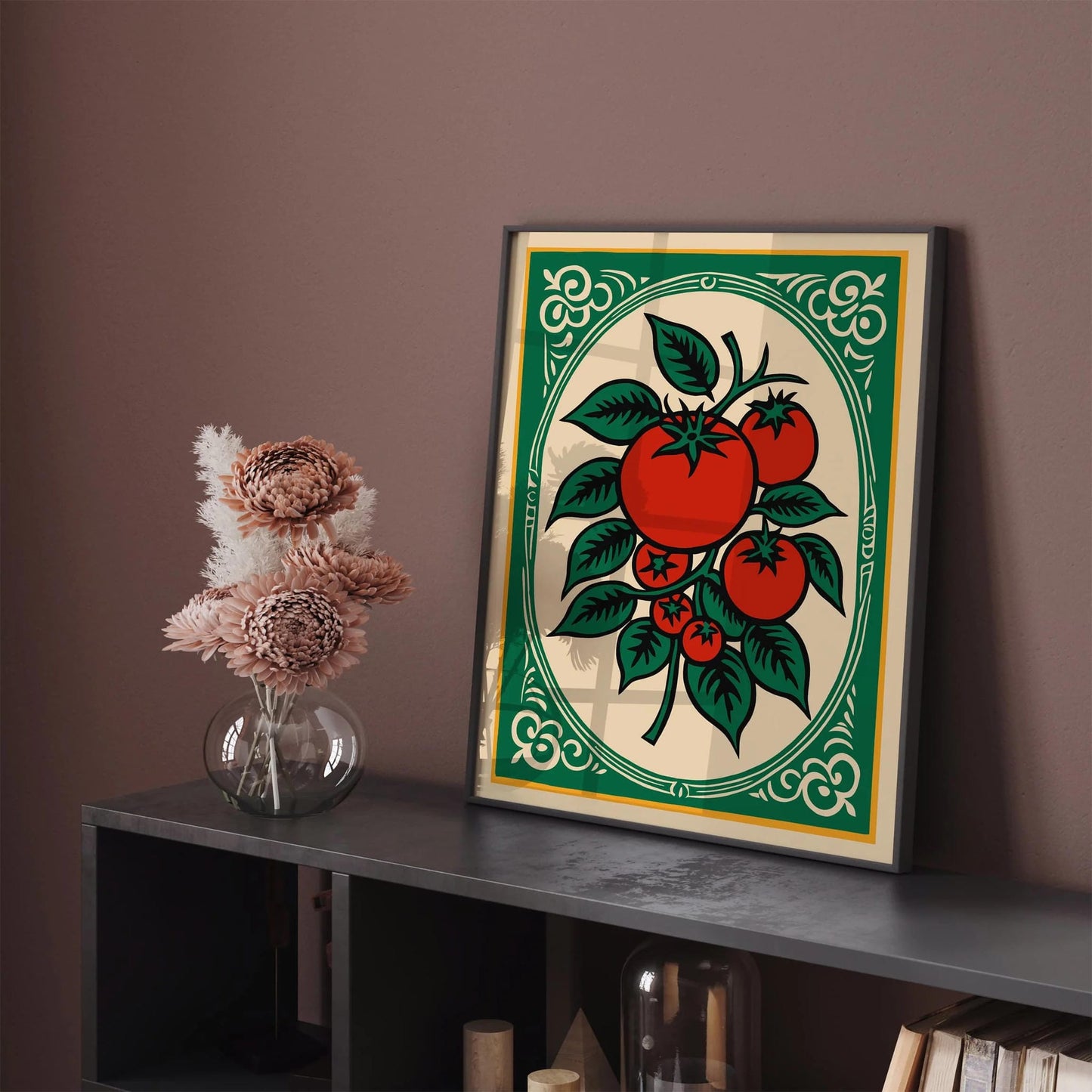 Red Tomatos Rococo Inspired Style Print