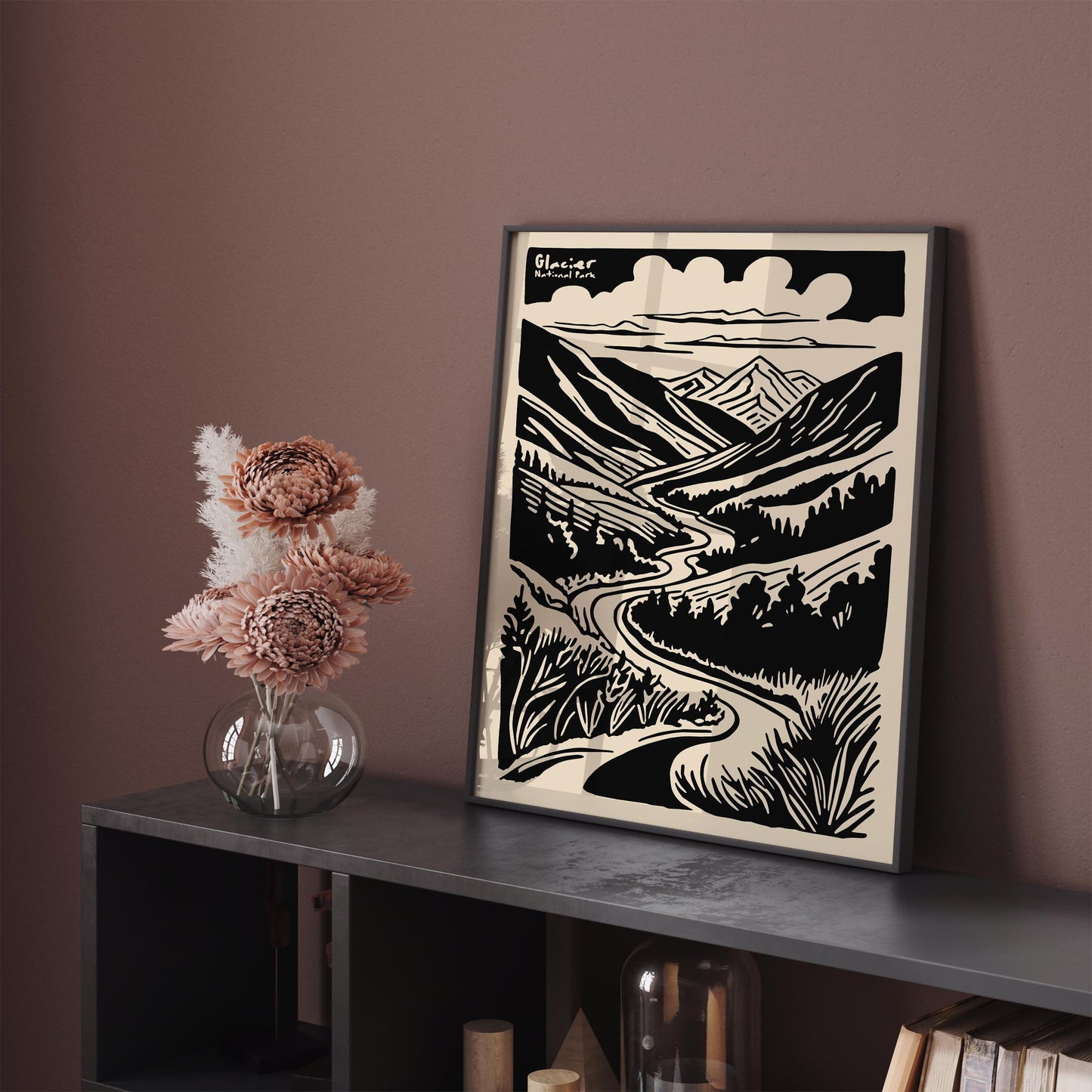 Glacier National Park Poster - Montana Travel Wall Art Print