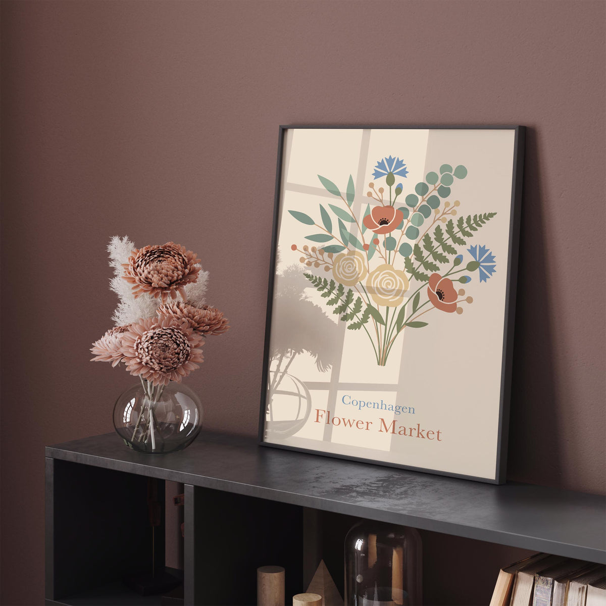 Copenhagen Flower Market Poster