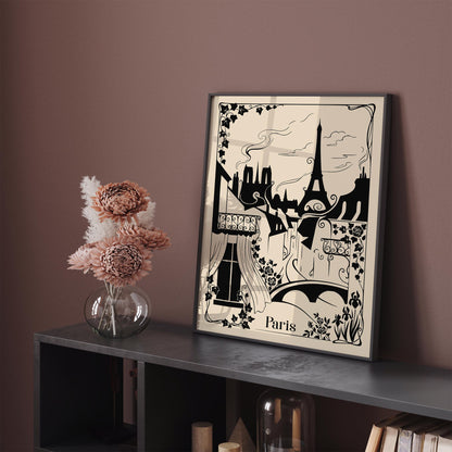 Vintage Paris Sketch Poster
