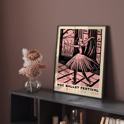 Retro Ballerina Poster Print - 1995 NYC