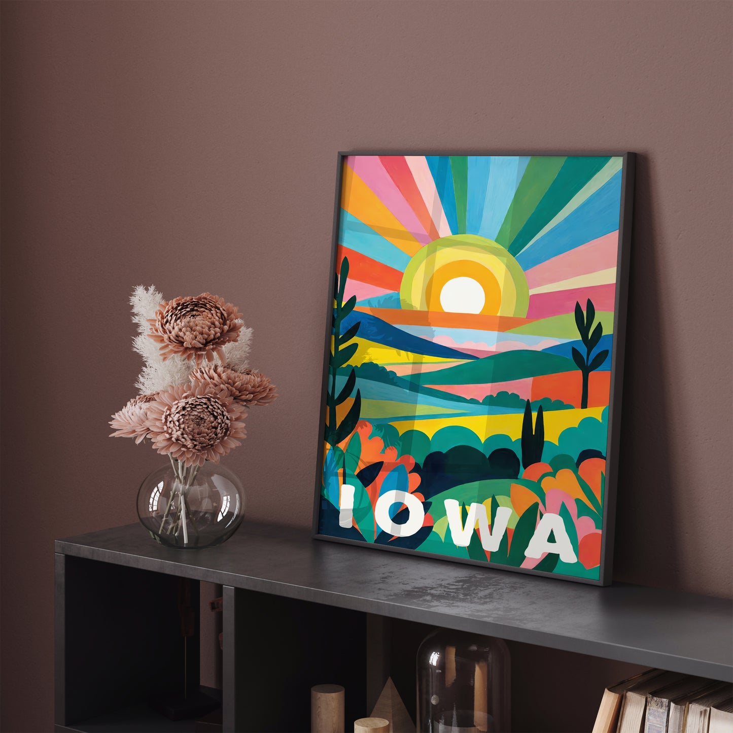 Iowa Art Print - Iconic Travel Wall Decor