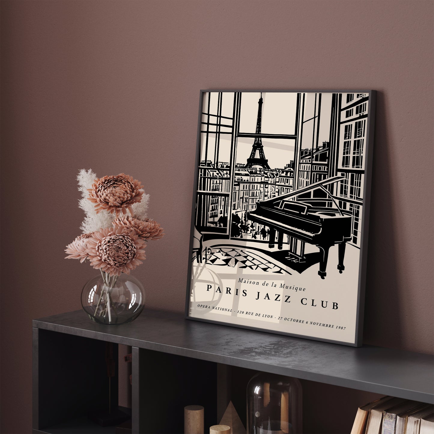 Paris Jazz Club Modern Elegant Print